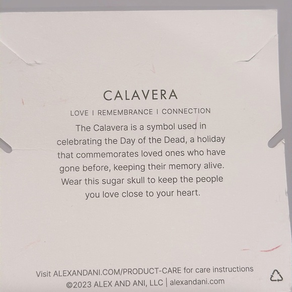 Alex and Ani Calavera Sugar Skull Gold Necklace - Picture 10 of 10